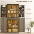 thumbnail image 4 of HOMCOM Armoire de Garde-Manger de Cuisine 72 Pouces, Armoire de Rangement de Cuisine Style Ferme, Gris, 4 of 10