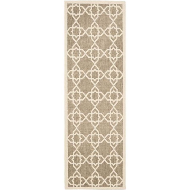 Safavieh Courtyard Brown Indoor Outdoor Rug - Runner 2'3" x 14'