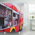 thumbnail image 1 of SUTTOM Red Rescue Fire Truck and Its Complete Equipment Engines Shower Curtain 66x72 inch, 1 of 1