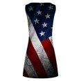 thumbnail image 4 of Dvkptbk Robes Drapeau Américain pour Femmes Été Plage Sans Manches Robe d'Été Évasée Décontractée Ample Robe T-Shirt - Soldes d'Été Liquidation, 4 of 5