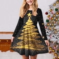 thumbnail image 2 of Splozh Robe d'Automne pour Tout-Petites Filles Robe de Noël pour Fille Imprimé Bal Fête Fête de Noël Robes pour Fille Noir, 5-6 Ans, 2 of 5