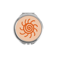 thumbnail image 1 of Sun Sunshine Hand Painting Orange Hand Compact Mirror Round Portable Pocket Glass, 1 of 3