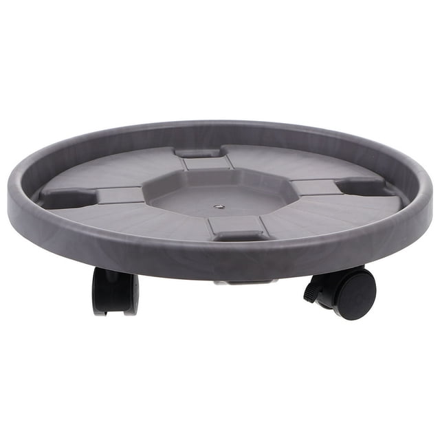 POINTERTECK Pot de Jardinier Stand Caddy Dolly Roues Roulantes Roulettes Verrouillables Déménageur de Fleurs Chariot Plateau en Métal Chariot Extérieur Intérieur