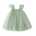 thumbnail image 1 of KYAIGUO Robe en Tulle à Manches Volantes pour Filles 1-6 Ans, Robe d'Été Décontractée pour Bébé, 1 of 8