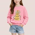 thumbnail image 1 of Cowsor Chandails pour Filles Enfants Mignon Graphique Col Rond Chandail à Enfiler Hauts Noël Manches Longues Chemises de Fête, 1 of 6
