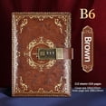 thumbnail image 1 of EGNMCR Carnet, Carnet de Notes Vintage Carnet B6 Carnet avec Mot de Passe Protégé Carnet Verrouillable Carnet de Notes Papeterie pour Étudiants Format B6 Carnet Style Password Diary Verrouillable N Password Diary, 1 of 7
