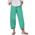 thumbnail image 1 of Timegard Womens Plus Size Pants Elastic Waisted Solid Color Lightweight Pants Lounge Trousers Pockets, 1 of 4