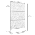 thumbnail image 2 of CoSoTower 6.5FT Decorative Outdoor Divider, Metal Privacy Screen with Stand, Large Leaf Style, White, 2 of 7