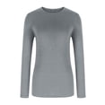 thumbnail image 4 of Diufon Chandails à Manches Longues pour Femmes Décontractés Basiques Amples à Col Rond Chandail Blouse Douce Couleur Unie Haut Chaud, 4 of 6