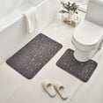 thumbnail image 1 of Bathroom Rug Set 2 Piece Soft Foam Bath Mat with U-Shaped Toilet Seat Cushion Non-Slip Backing Microfiber Thick Absorbent Machine Washable Comfort Floor Mats Contoured Bathroom Mat Set, 1 of 2