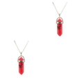thumbnail image 4 of QualitChoice Hexagon Column Charm Exquisite Women Men Making Findings Handmade Anniversary Hanging Pendants Colorful Crystal Red 2Set, 4 of 6