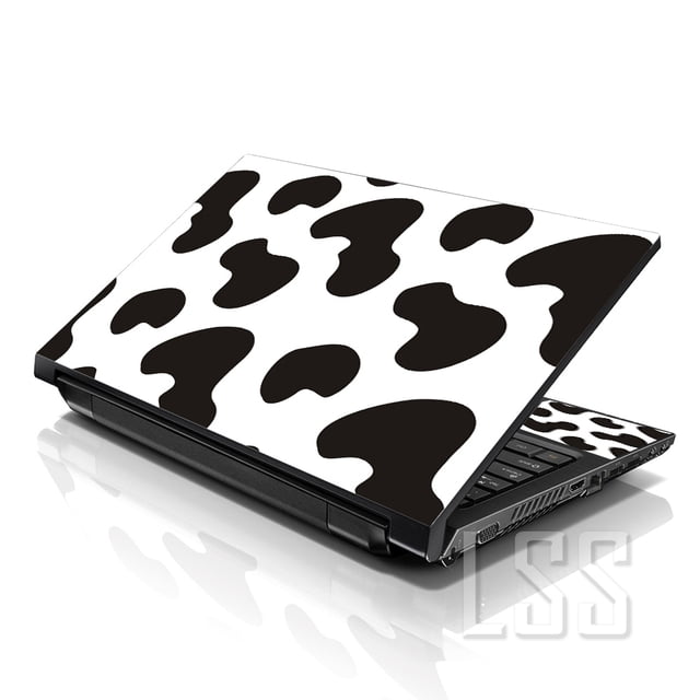 LSS Laptop Skin Sticker Decal Cover Cow Print Fits 17" to 19" Laptops