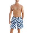 thumbnail image 2 of Father and Son Matching Leaves Print Swim Trunks/Boys Quick Dry Swimwear Bathing Suits, 2 of 7