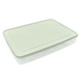 thumbnail image 2 of Egg Holder Plastic 24 Slots Egg Organizer Anti-slip Kitchen Storage Container with Cap  Light Blue, 2 of 10