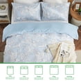 thumbnail image 3 of Gogreen Queen Duvet Cover Set, Soft & Breathable Microfiber 3 Pieces Queen Bedding Sets, Pattern Queen Comfy Duvet Cover Set, with Zipper Closure (Queen), 3 of 8