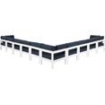 thumbnail image 3 of Meridian Furniture Nizuc Sectionnel Modulaire de Patio Extérieur Bleu Marine, 3 of 8