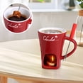 thumbnail image 1 of Ceramic Chocolate Fondue Pot | Cheese & Candle Melting Stove | 2-Cup Capacity, 1 of 1