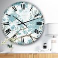 thumbnail image 2 of DesignArt Teal Cherry Blossoms I Large Wall Clock, 2 of 2