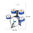 thumbnail image 3 of Mini Drum Set For Kids 3+ Years Old 5 Piece Children Musical Instrument With Cymbal And Sticks Percussion Toy, 3 of 9