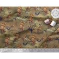 thumbnail image 2 of Soimoi Rayon Fabric Owl,Bat & Haunted House Halloween Decor Fabric Printed Yard 56 Inch Wide, 2 of 3