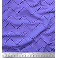 thumbnail image 1 of Soimoi Purple Rayon Fabric Artistic Waves Abstract Print Sewing Fabric Yard 42 Inch Wide, 1 of 5