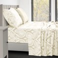 thumbnail image 1 of Lux Decor Collection Draps de Lit - Ensemble de 4 Pcs Draps Simple TG - Draps en Microfibre Brossée 1800 Fils, 1 of 5