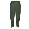thumbnail image 1 of Meichang Pantalon en Lin pour Femmes à Cordon, Taille Élastique, Pantalon en Coton et Lin, Couleur Unie, Bas Resserré, Pantalon Long, Confortable, Léger, Pantalon d'Été, 1 of 7