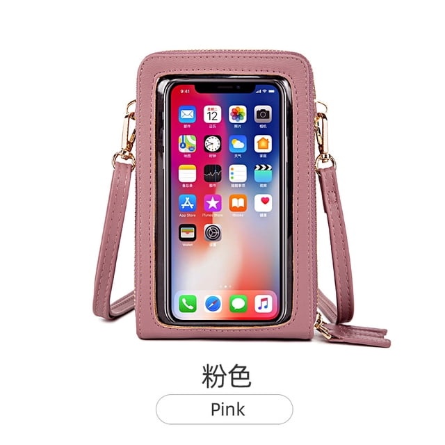 DAMAIE Women Touch Screen Wristlet Handbag, RFID Protection Small Wallet Purse Crossbody Phone Bag