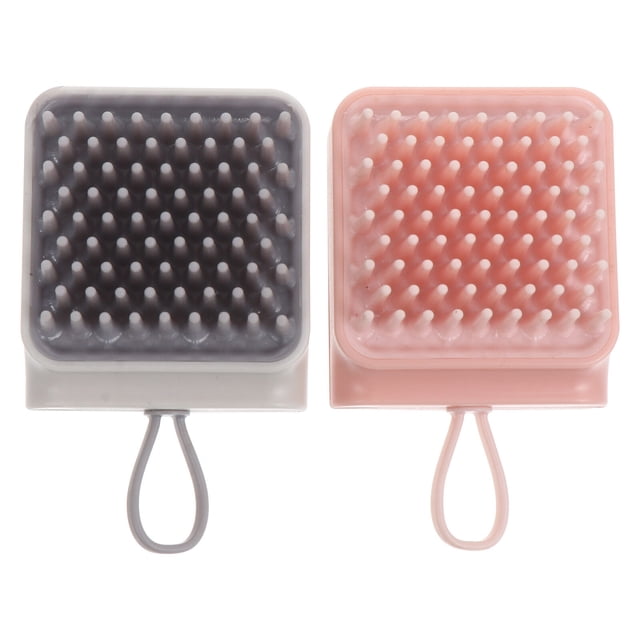 2Pcs Pet Grooming Brushes Bathing Brushes Pet Massage Brushes for Cats Dogs