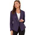thumbnail image 1 of INSPIRE CHIC Veste en Faux Suède pour Femmes, Cardigan Ouvert à Revers Drapé, 1 of 6