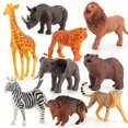thumbnail image 3 of LNGOOR 12-Piece Educational Wildlife Animal Figures Set - Assorted PVC Plastic Toy Collection for Kids 3+ - Includes Elephant  Lion  Giraffe  Zebra  Hippo  Tiger  Bear & More - Ideal for, 3 of 5