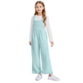 thumbnail image 3 of Girls' Sleeveless Fleece Jumpsuit with BuiltIn Tank and Pockets for Ages 514 in Fall and Winter, 3 of 8