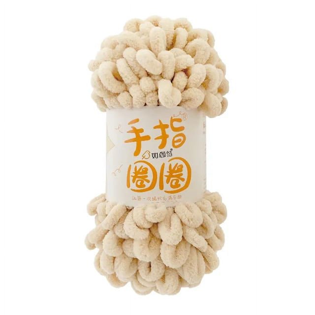 Generic Polyester Puffy Finger Loop Chunky Chenille Yarn, 5 Pieces