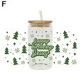 thumbnail image 1 of Christmas UV DTF Transfer Cup Wrap TransferSticker Sticker GlassCoffeeCup K2J8, 1 of 9