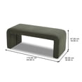 thumbnail image 3 of Better Homes & Gardens Juliet Velvet Waterfall Bench, Olive, 3 of 5