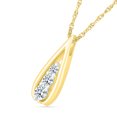 thumbnail image 2 of DGOLD Pendentif Trois Pierres en Or Blanc 10 Kt avec Diamant Blanc Rond pour Femmes (1/3 cttw), 2 of 3
