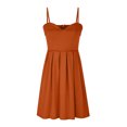 thumbnail image 4 of EGNMCR Robes d'Été Femmes Tendance 2024 Soutien-Gorge Uni pour Femme Robe à Épaules Dénudées Robe Plissée à la Taille Robe Robe Grande Robe de Bal, 4 of 6