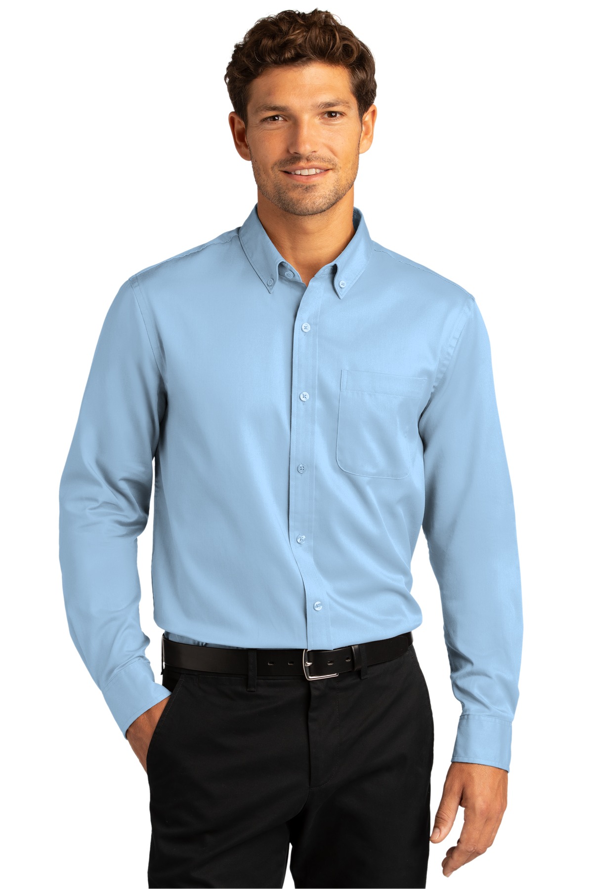 Port Authority Chemise en Sergé SuperPro React à Manches Longues pour Hommes - W808
