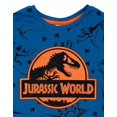 thumbnail image 4 of Jurassic World Boys Blue Scattered Dino Print Short Sleeve Short Leg Pyjama Set (6-7 Years), 4 of 5