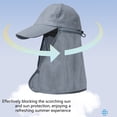 thumbnail image 4 of TIMIFIS Chapeau Pare-Soleil 3 Façons de Porter Chapeau Écran Solaire Chapeau de Randonnée et de Pêche pour Hommes et Femmes - Chapeau de Pêcheur Séchant Chapeau de Baseball Extérieur avec Châle Essentiels d'Été, 4 of 9