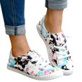 thumbnail image 3 of Kcodviy Chaussures pour Femmes à Fleurs Décontractées Chaussures de Travail pour Femmes Chaussures à Enfiler Semelles Plates Souples Chaussures Plates Décontractées pour Femmes Semelles Confortables Chaussures Décontractées, 3 of 8