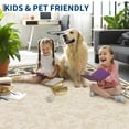 thumbnail image 4 of Garvee 5x7 Modern Bordered Area Rugs Floral Print Rug, Ultra-Soft Low Pile Non Slip Carpet Washable Stain Resistant Rug for Living Room Bedroom Home Office, Beige, 4 of 8