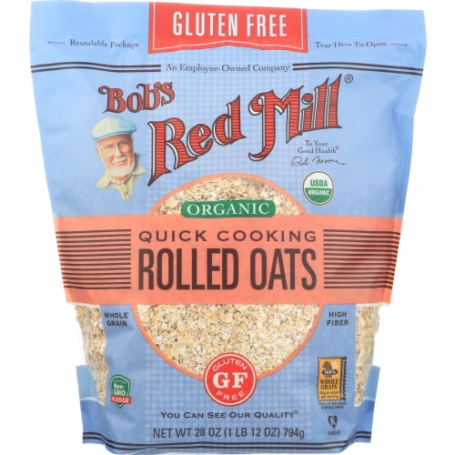 Bob's Red Mill Flocons d'Avoine Roulés Sans Gluten Qk Cook Og, Caisse de 4 X 28 Oz