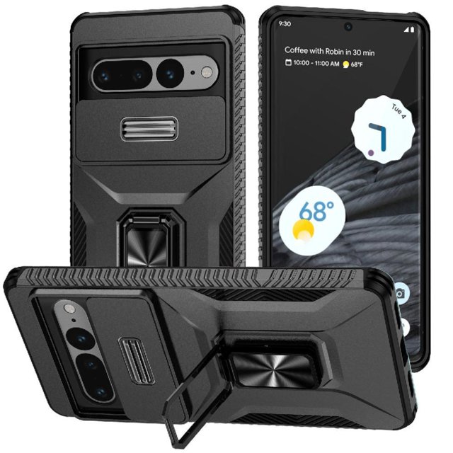 Étui pour GANGXUN Google Pixel 7 Pro - Double Protection, Support, Fonction Magnétique pour Voiture