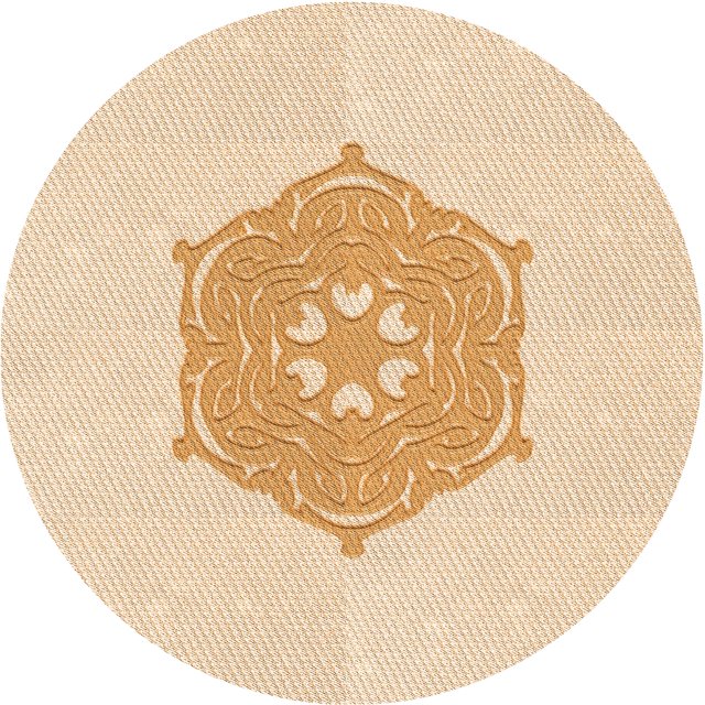 Ahgly Company Tapis Rond Lavable en Machine Intérieur Transitionnel Orange, 5 Pieds Rond