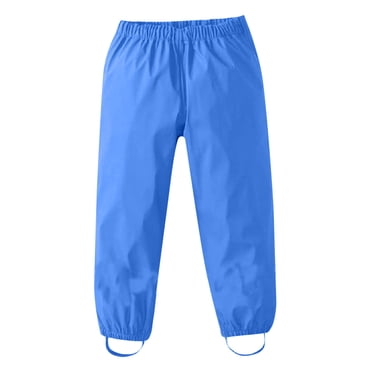 YOUSNH Vêtements pour Enfants Boue Pantalon de Pluie pour Tout-Petits Filles Pantalons Garçons Combinaison et Salopette Filles Tenue de Pluie pour Enfants Bleu 7-9 Ans