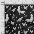 thumbnail image 2 of oneOone Polyester Spandex Black Fabric Hen Fabric For Sewing Printed Craft Fabric By The Yard 56 Inch Wide-4P, 2 of 5