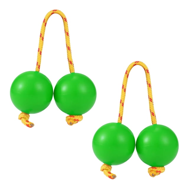 2 Paires d'Instruments Shaker Kashaka à Balle Rythmique - Hochet Shaker Africain Classique - Percussion à Main pour Enfants, Adultes, Mariages, Fêtes et Cours de Musique