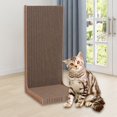 thumbnail image 2 of Yinanstore Cat Scratch Pad Cat Scratching Board L Shape Thickened Cat Scratcher Cat Cardboard Bed for Wall and Couch Protection Training 56cmx30cmx24cm, 2 of 5