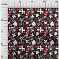 thumbnail image 2 of oneOone Rayon Maroon Fabric Poker Card Craft Projects Decor Fabric Printed By The Yard 56 Inch Wide, 2 of 4